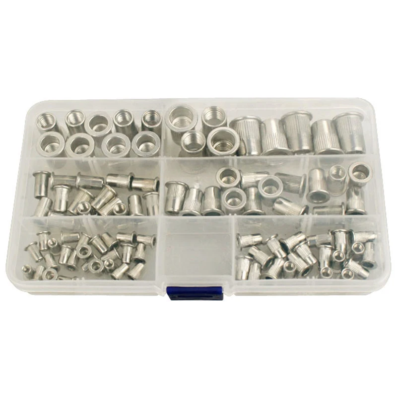 

93Pcs Stainless Steel Rivet Nut Insert Nut Nut KIT M3 M4 M5 M6 M8 M10 Rivet Nut Vertical Grain Rivet Nut