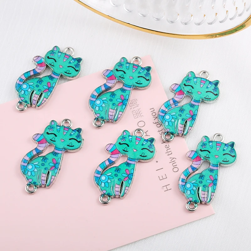 Покрытая Серебром эмаль коннекторы-Подвески для изготовления ювелирных изделий