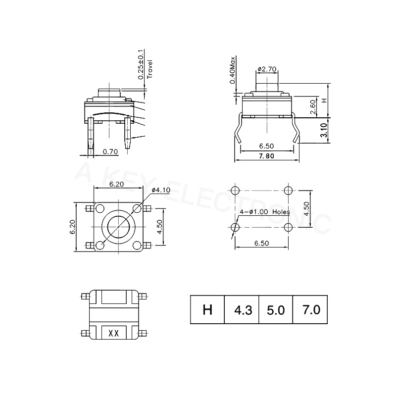 TS-I003 6x6 Водонепроницаемая и Пыленепроницаемая медная ножка 4 фута Вертикальная в