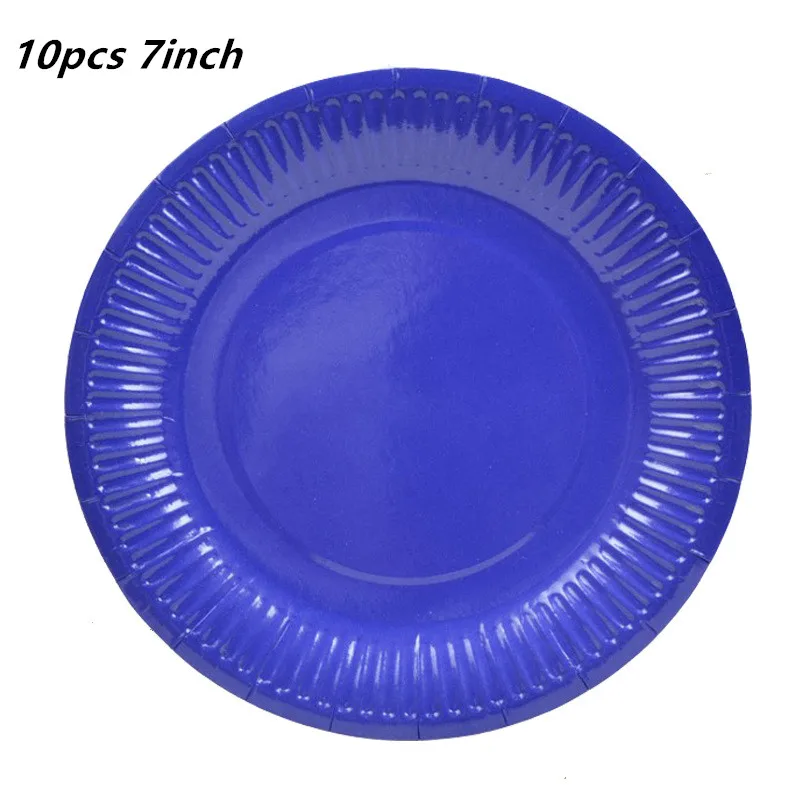 10 шт./лот тарелки синего цвета чашки для детского душа вечерние принадлежности