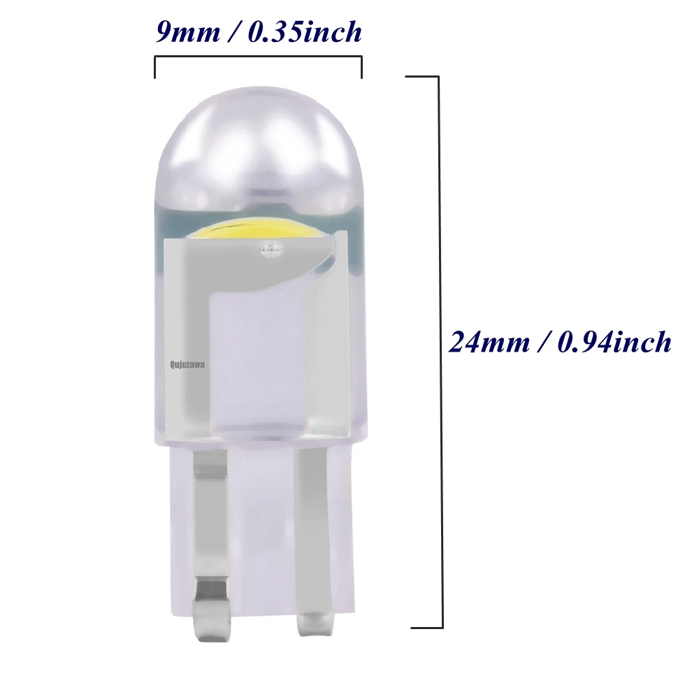 

10PCS New T10 W5W WY5W 168 501 192 2825 COB LED Car Wedge Parking Light Side Door Bulb Instrument Lamp Auto License Plate Lights