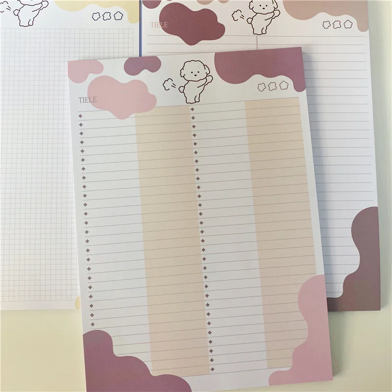 Cartoon Cute Fart Dog Memo Pad B5 Korean Ins Student Notebook Learning paper diary Kawaii Word Book 30 Sheets School Stationery |