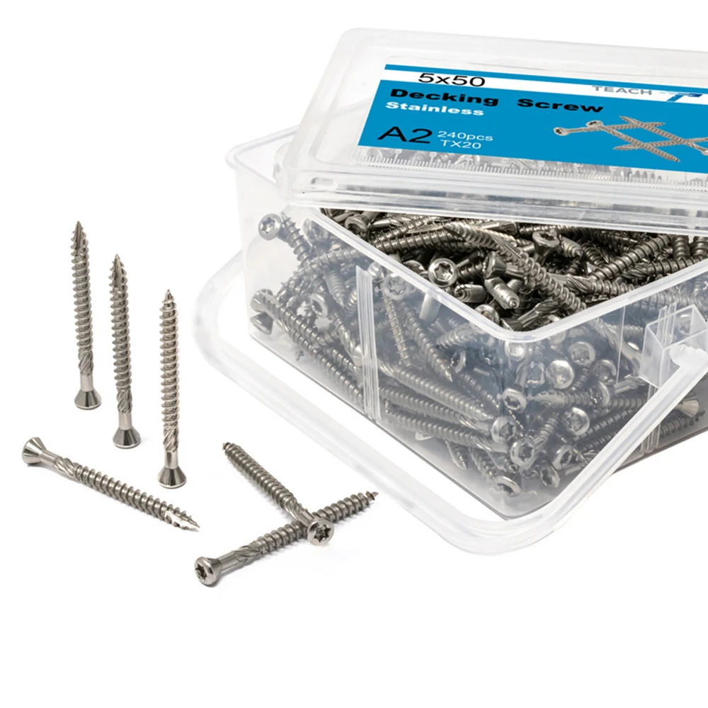 Винты с накатанным пазом Torx тип 17 из нержавеющей стали деревянной палубой привод