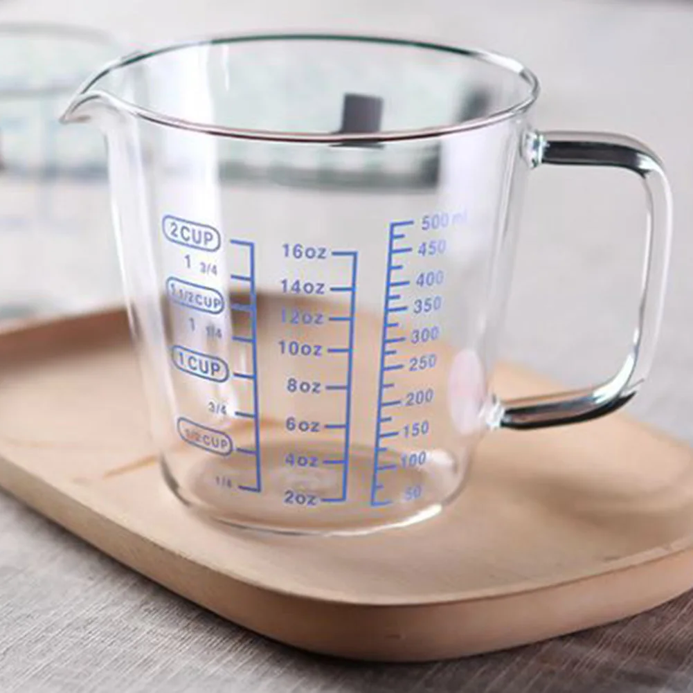 

Heat-resistant Glass Measuring Cup with Scale Children Milk Cup High Borosilicate Glass Cups THIN889