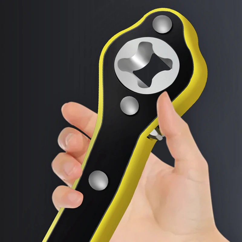 Portable Auto Labor-saving Jack Ratchet Wrench Metal Car Lug Spanner Handle Cross/ Inner Hexagon |