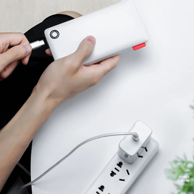 Летнее портативное зарядное устройство Xiaomi mi Benks PD 20000 мАч с зарядным кабелем для