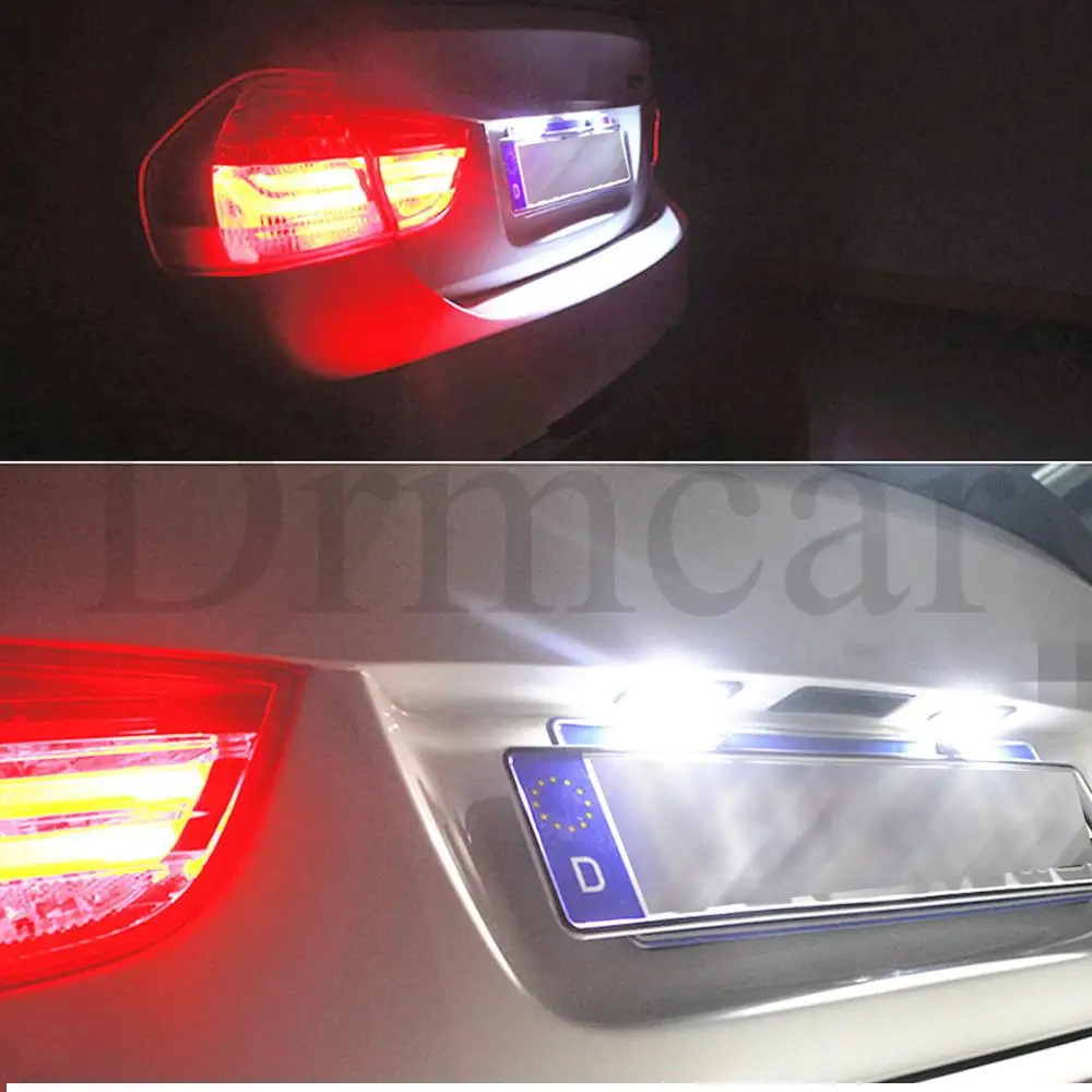 2 шт. Canbus Нет Ошибка светодиодный номерной знак света, пригодный для Audi A3 A4 A6 A8 B6 B7 S3 Q7