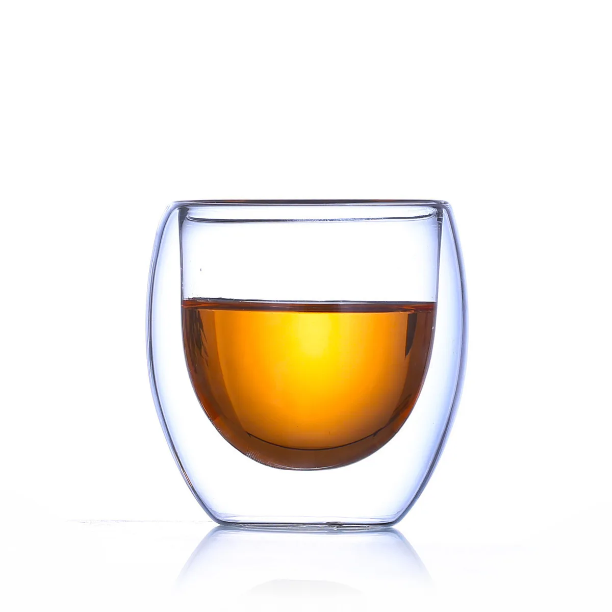 

6 PcsDouble-layer Coffee Cup, Insulated Glass, Thickened Heat-resistant Transparent Cup, Personalized Juice Cup, Drinking Cup