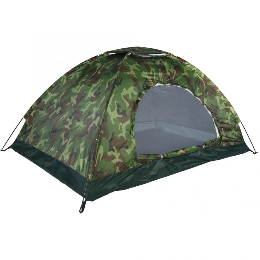 

Туристическая двухслойная палатка, на 1/2/3-4 человек, камуфляжная, с УФ-защитой, для отдыха на открытом воздухе, походов, пляжа