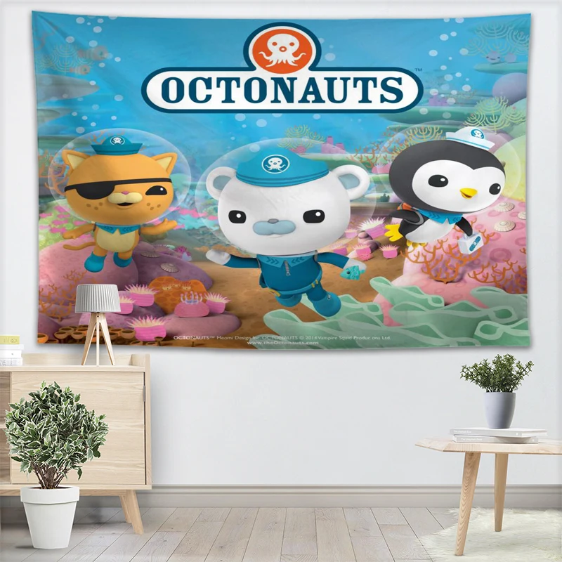 Octonauts аниме гобелен настенный Декор для домашней вечеринки на день рождения украшения тканевые гобелены палатка путешествия спальный коврик