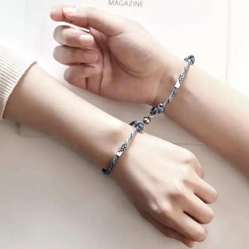 

Attractive Handmade Bracelet Women Lover's Magnetic Distance Couple Charm Female Male Paired Friendship Wholesale Jewelry