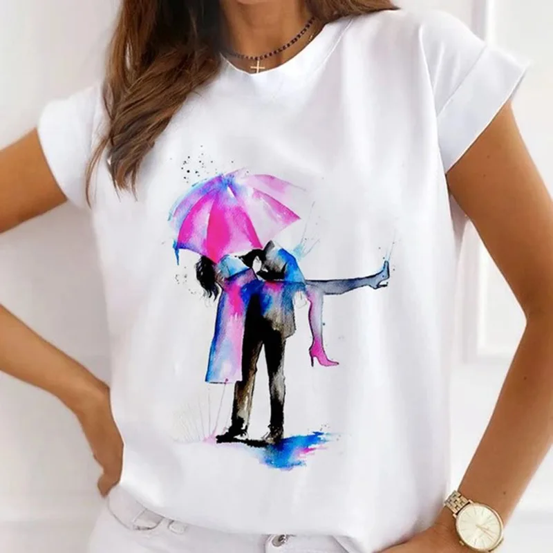 

Fashion Simplicity Printed T Shirt Women 90s Graphic T-shirt Harajuku Tops Tee Cute Short Sleeve Women's tshirt Female Tshirts