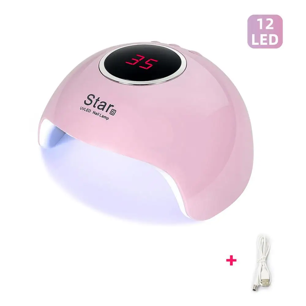 USB Star 6 Сушилка для ногтей УФ-лампа для маникюра сушка для ногтей Гель-лак для льда 12 светодиодный автоматический датчик 30s 60s 90s инструменты для дизайна ногтей - Цвет: USB