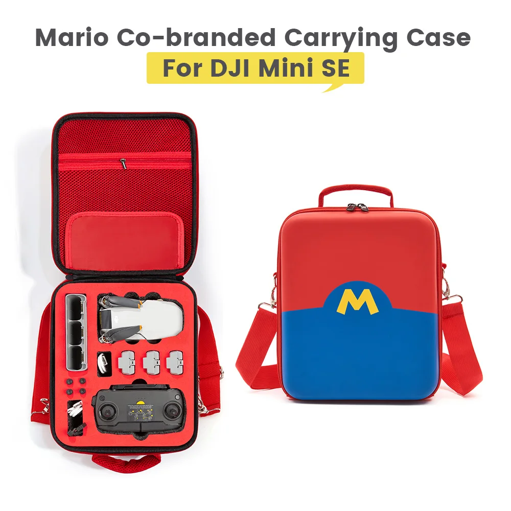 

For DJI Mavic Mini Se Case mario style hard case Waterproof Protector Portable Handbag Storage Bag Carrying Case Drone accessory