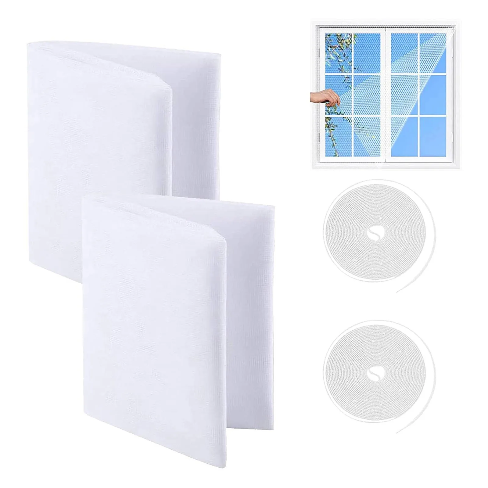 

Simple mosquito screen window net white 1.5x2 m Insect Nets Fly Insect Nets Mosquito Nets For Windows Without Drilling Holes