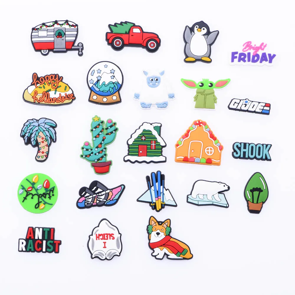 Симпатичные аксессуары подвески для обуви из ПВХ животные шар автомобиль