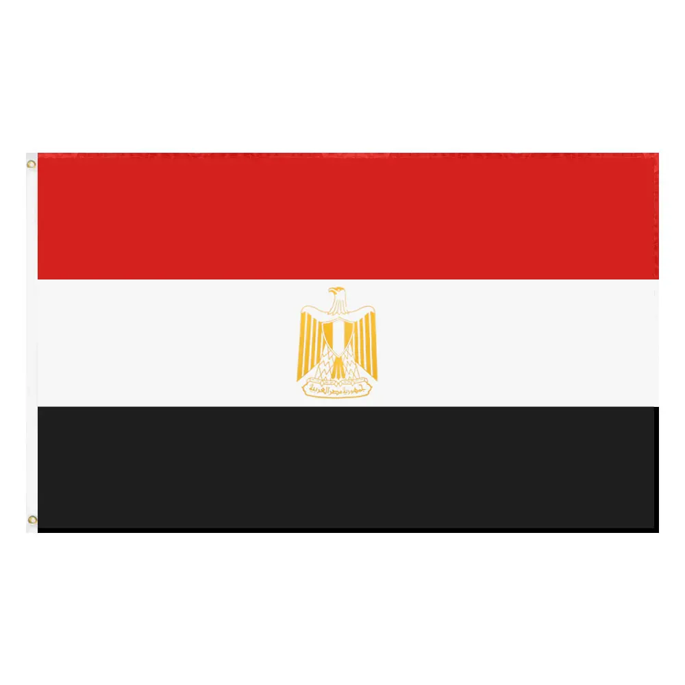 Египетский флаг EG EGY 90x150 см подвесной полиэфирный яркий цвет и устойчивый к