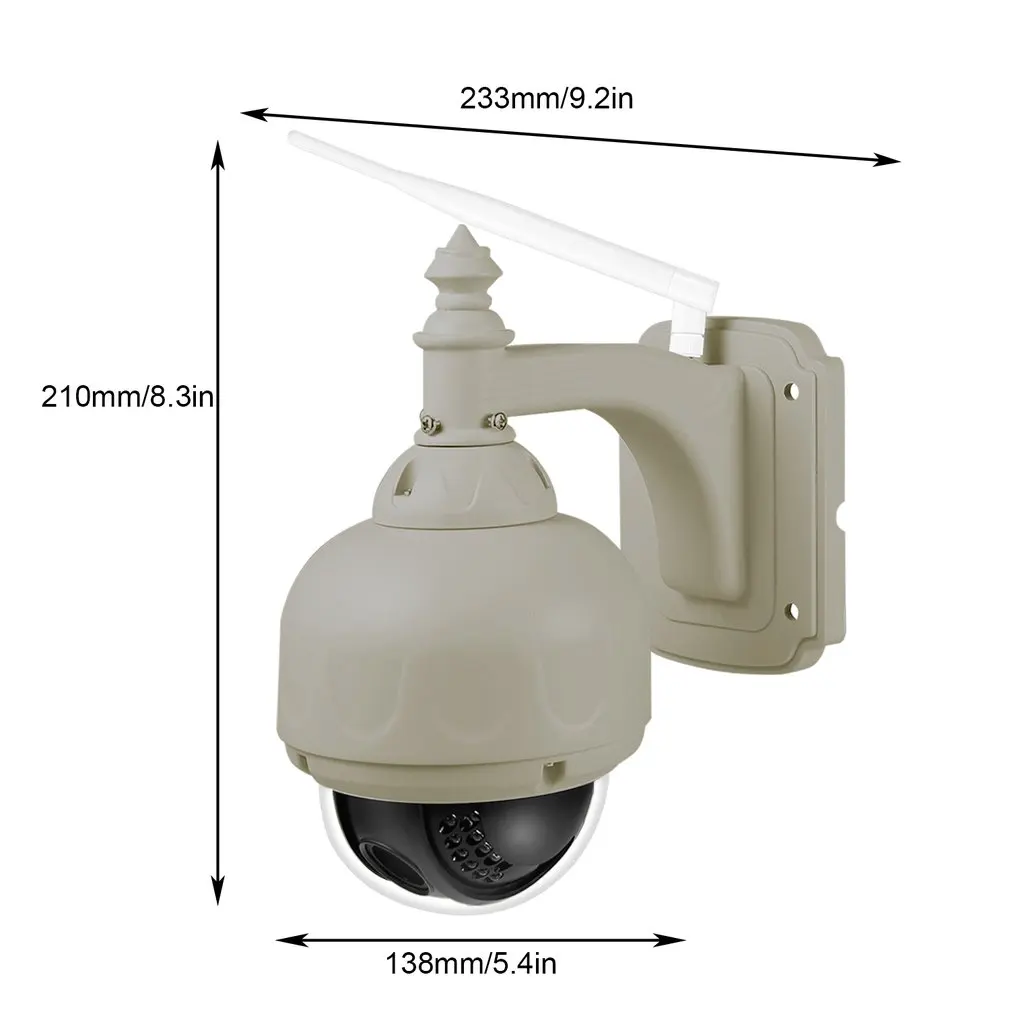 

LESHP 1.3MP IP Zoom PTZ CCTV Camera Auto-focus Wireless WiFi Mini Speed Dome Night Vision Outdoor Waterproof Security Camera