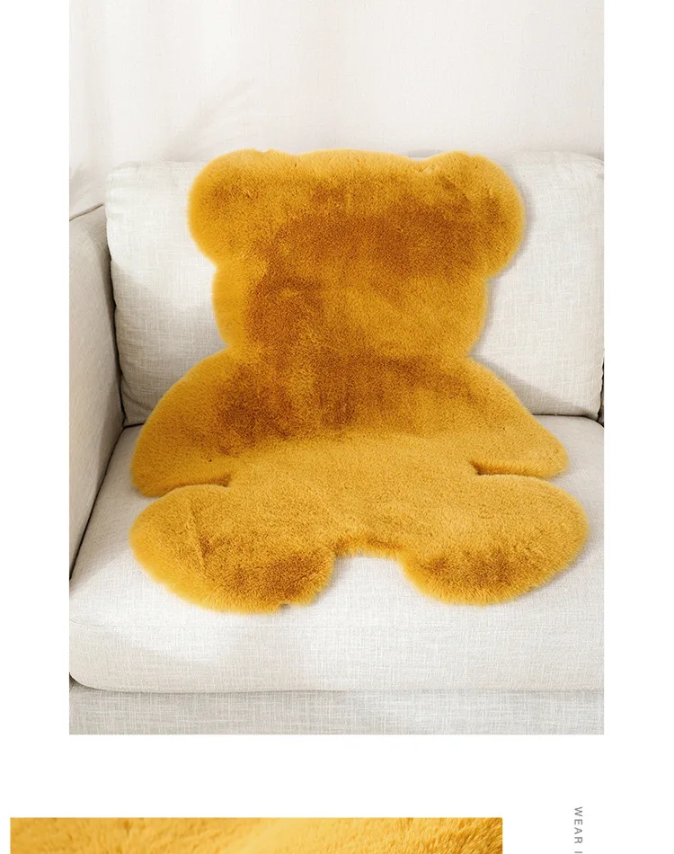 

New Product Modern Thick Cartoon Animal Bear Shaped Carpet Living Room Bedroom Door Mat