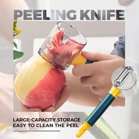 1pc stainless steel peeling knife with barrel vegetable cucumber fruit potato kitchen accessories kitchen gadget