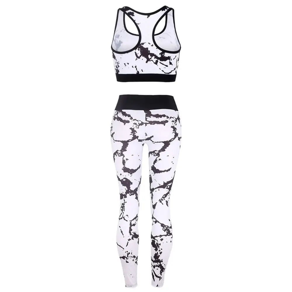 Женский спортивный комплект леггинсы короткий топ бесшовные тренировочные