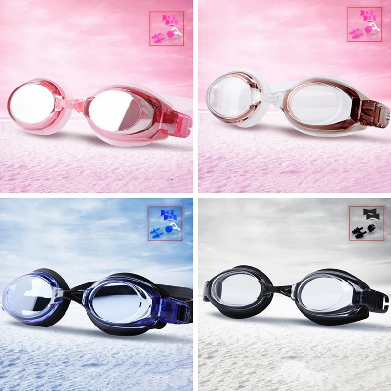 

HD Swimming Goggles Anti-Fog 100% UV Adjustable Glasses Belt Professional Swim Goggle Adult Prescription Glasses For Men Women