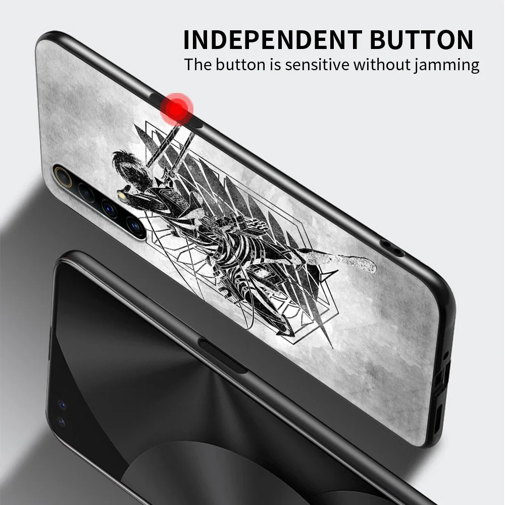 

Levi Ackerman Luxury Silicone TPU Case for Realme C3 C11 C15 C20 XT X50 Pro 5 6 7 7i Pro Q2 Q2i V15 5G Coque Shell