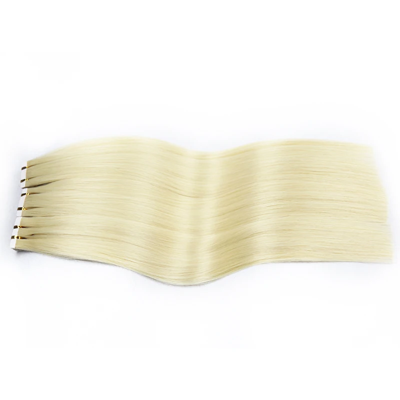 Toysww Tape In Human Hair Extensions Skin Weft Blonde Natural Hair Virgin Straight Tape in Hair Invisible On Adhesives 40pc