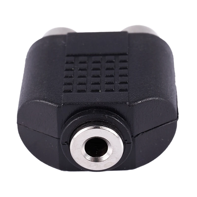 Переходник разветвитель с гнездом 3 5 мм на двойной гнездо RCA Jack AV черный|Кабели HDMI|