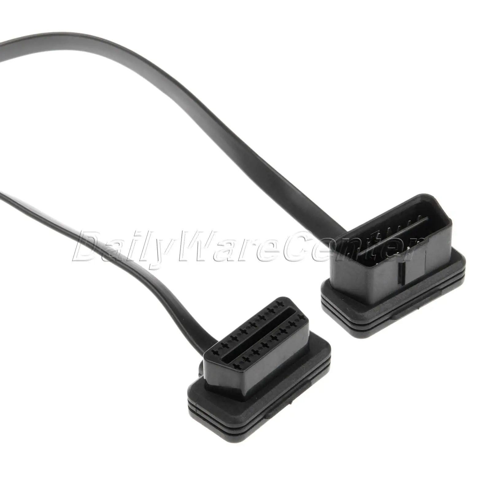 60 см 2 фута плоский тонкий как лапша OBD2 OBDII OBD кабель 16 контактов ELM327 штекер гнездо