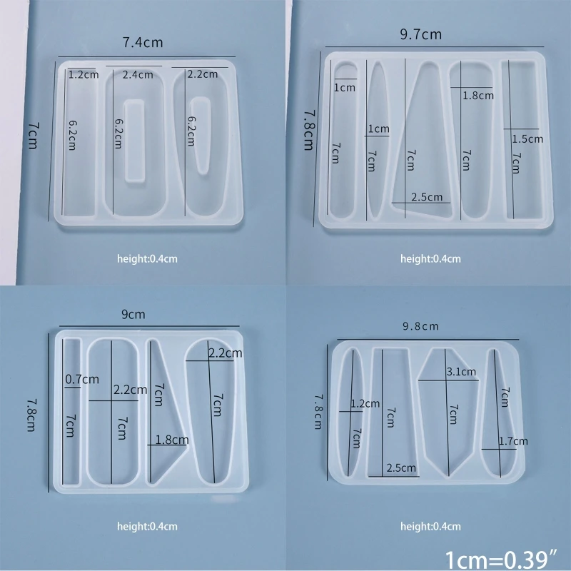 

34PCS Silicone Resin Molds DIY Hair Pin Jewelry Casting Mold for Hair Pin Pendant Making, Hair Clip Silicone Molds