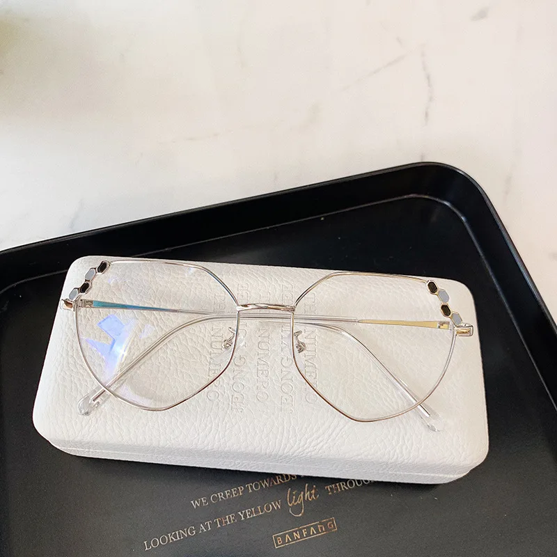 

Transparent Optical Glasses Women Elegant Irregular Eyeglasses Frames Ladies Luxury Metal Spectacles Frame