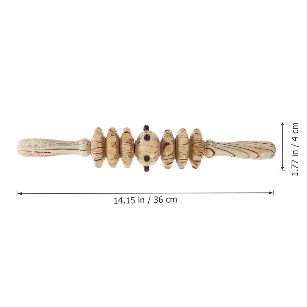

1Pc Wooden Roller Belly Massager Full Body Stick Yoga Relax Massager