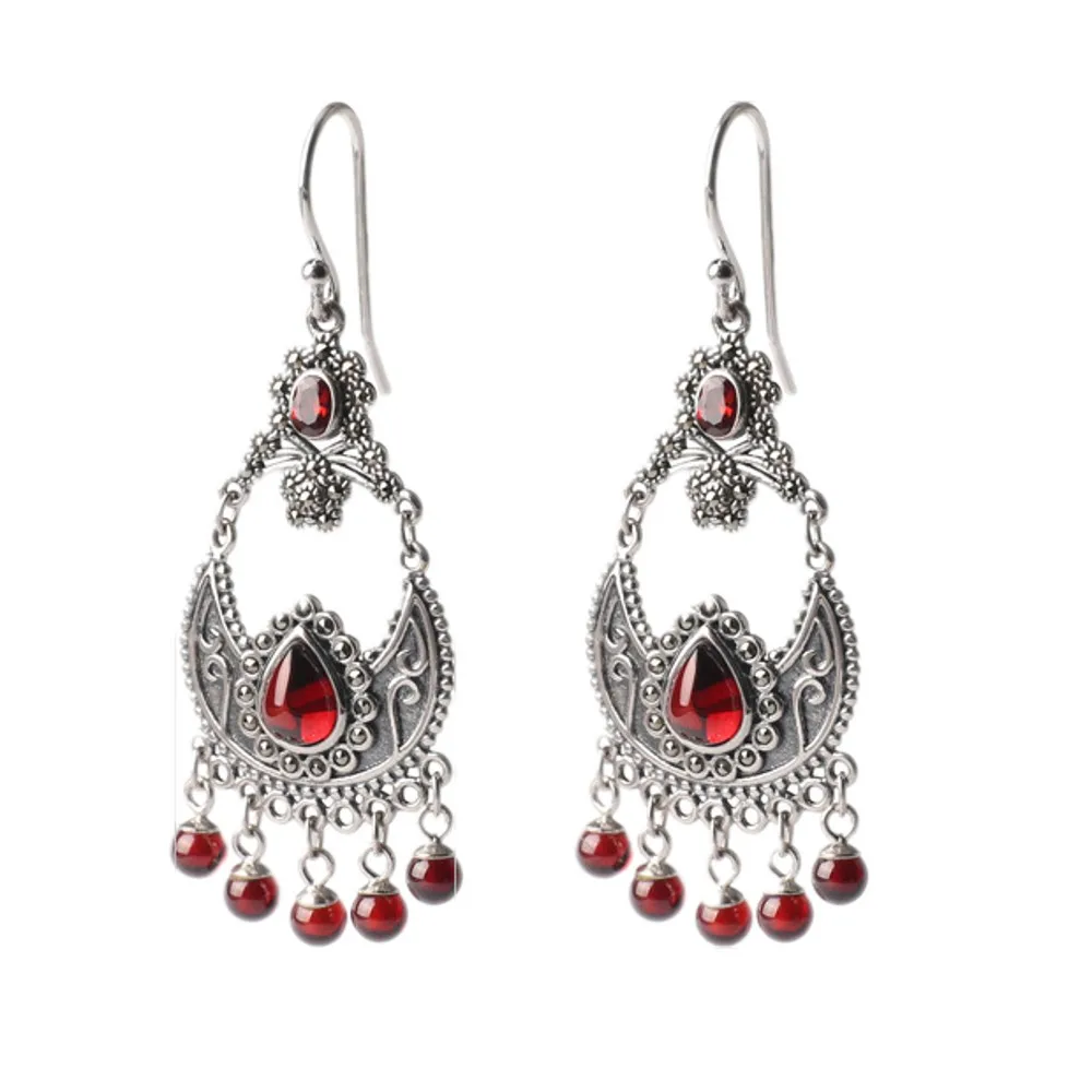 Женские серьги из серебра 925 пробы в этническом стиле|Серьги-подвески| |