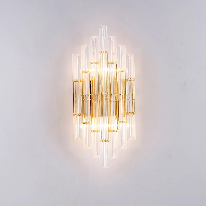 

Украшение для гостиной Хрустальное настенное бра освещение Хрустальный деревянный прикроватный коридор столовая настенная лампа