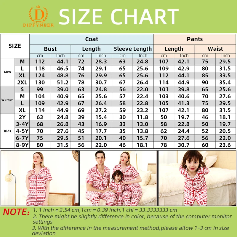 2021 Christmas Family Matching Pajamas Set Deer Adult Kid Mother and Me Homewear Clothes Top+Pants Xmas Sleepwear Pjs Set Women