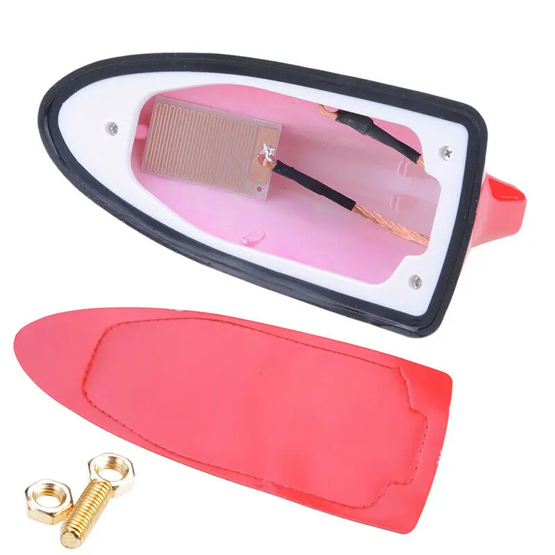1pc 158*75*68mm Red Shark Fin Antenna Auto Car Universal Roof Radio FM/AM Decorate Aerial | Автомобили и мотоциклы