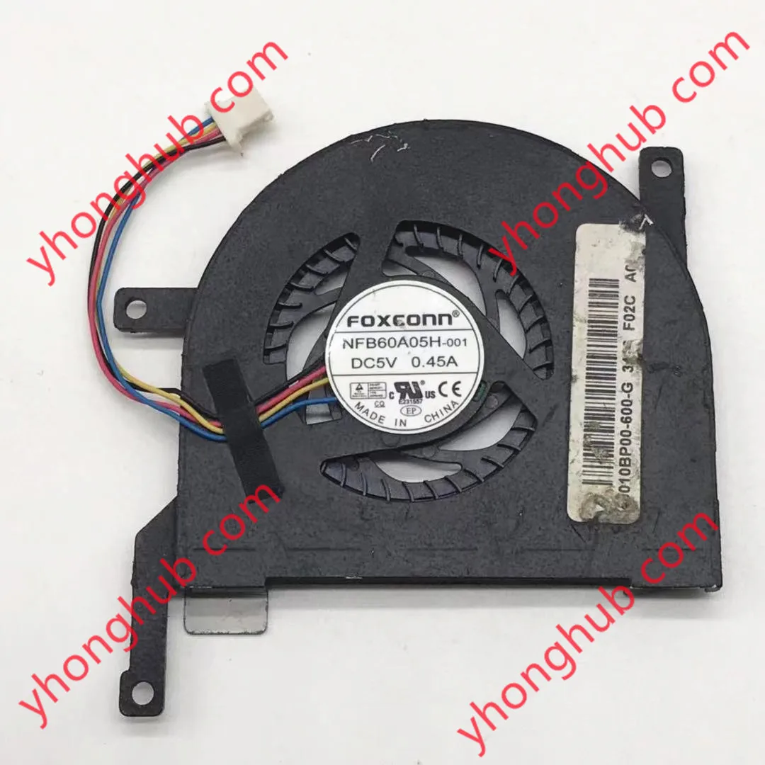 

Foxconn NFB60A05H-001 DC 5V 0.45A 4-Wire Server Laptop Cooling Fan