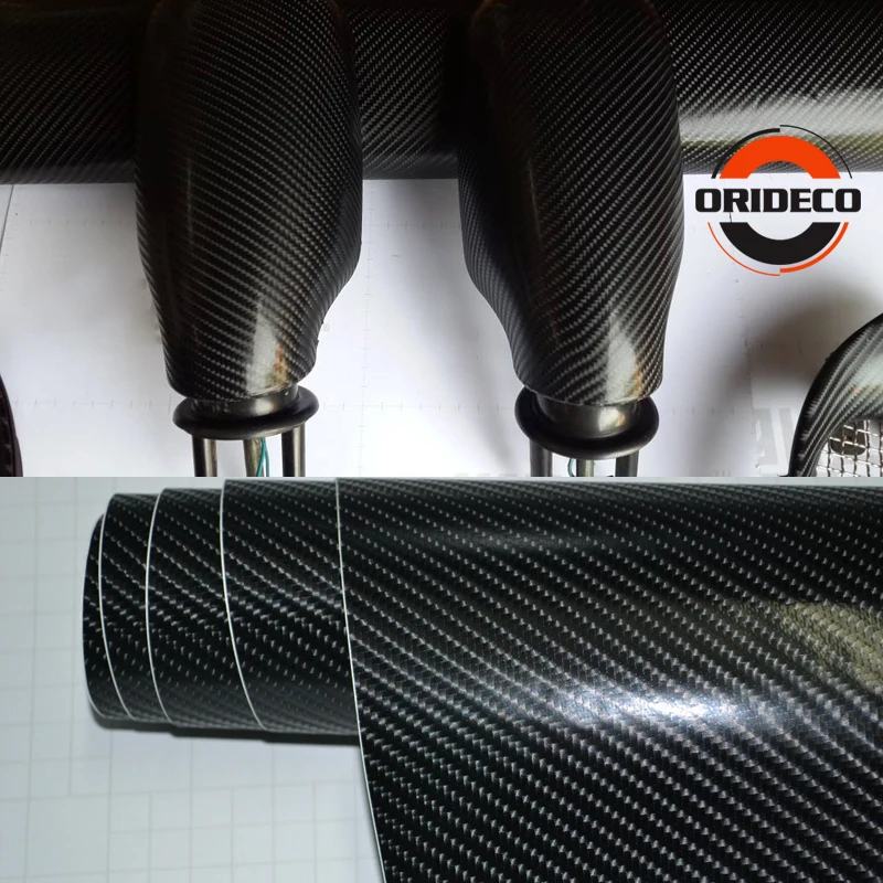 Виниловая плёнка из углеродного волокна черного и серебристого цвета 10/20/30/40/50x152