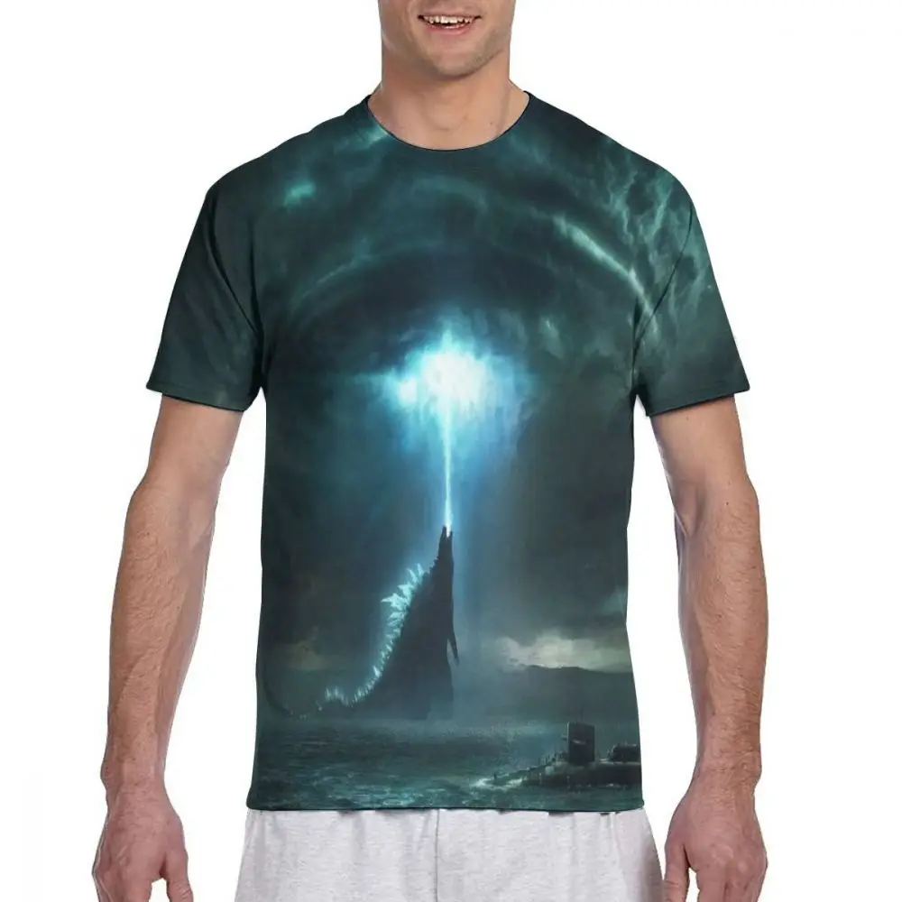 shirt 3 Г. Mr. Q пользовательские Godzilla фигурки футболки мужские Круглый вырез черные футболки Godzilla Vs King Kong одежда повседневные Модные топы - Цвет: shirt 3