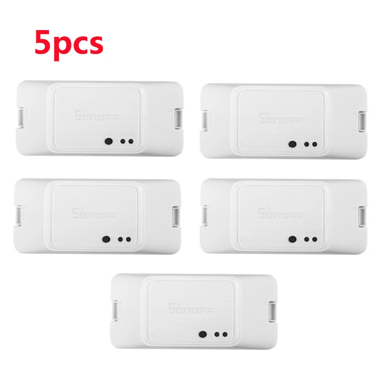 5pcs 2/3/5 шт SONOFF основные R3 умный дом переключатель Wi-Fi на/off Пульт дистанционного управления с Alexa Google home IFTTT пульт дистанционного управления с помощью ewelink - Комплект: 5pcs