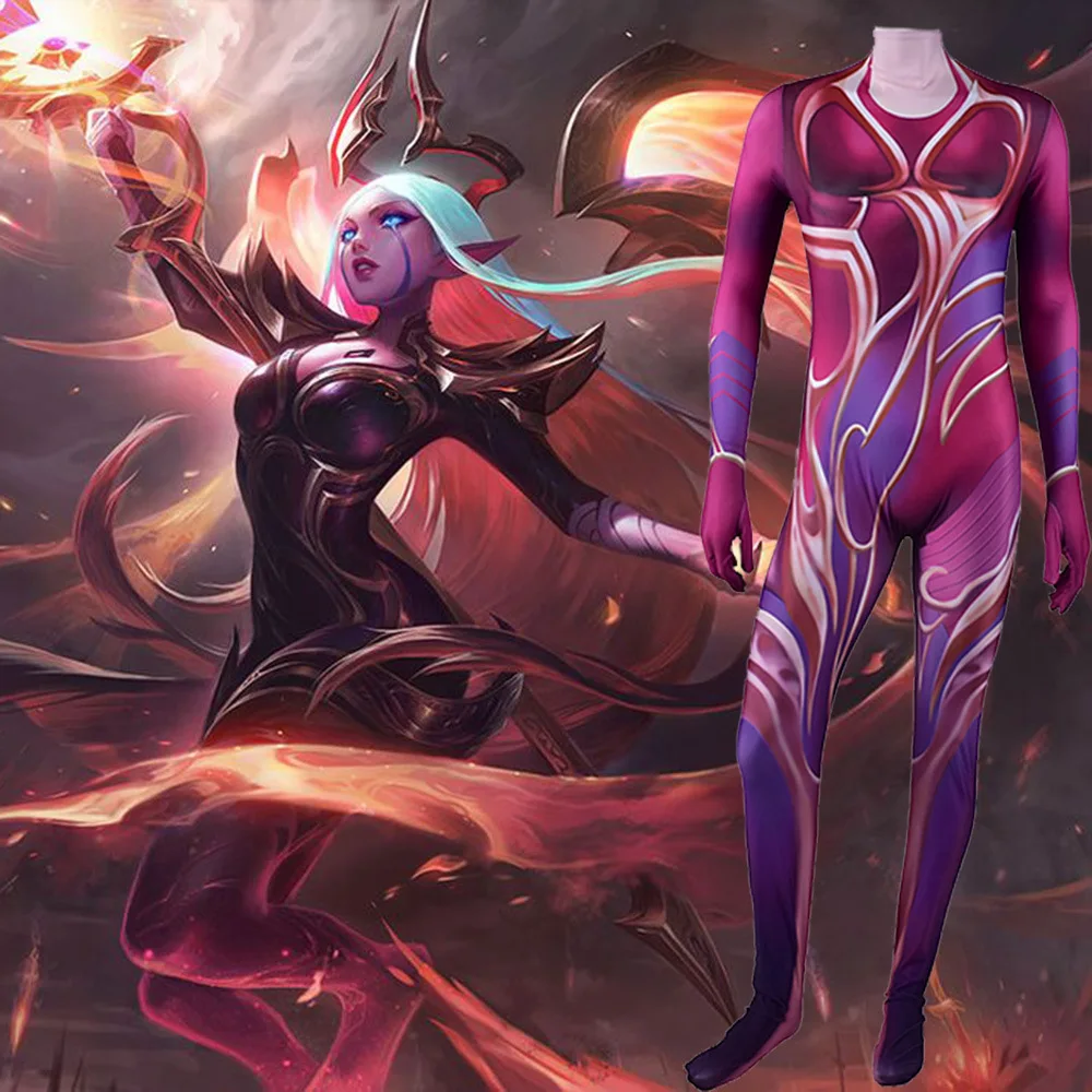 Косплей костюмы Soraka комбинезон с 3D принтом из лайкры и спандекса для женщин