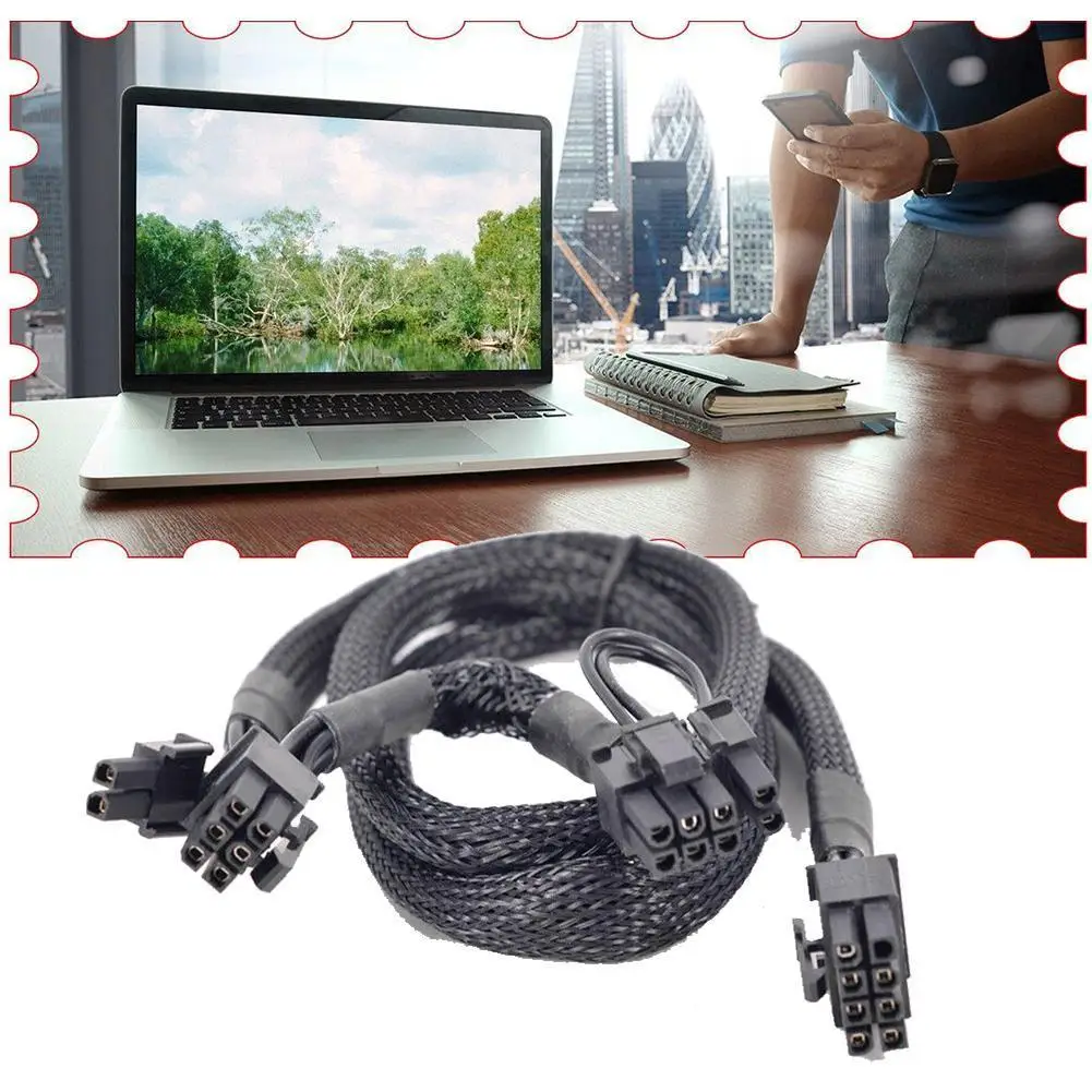 

18AWG Wire CPU 8Pin Male to Dual 8Pin (6 2) Male PCI-E Graphics GPU Cable Modular Power Extension Power Video Card Cable L7I6