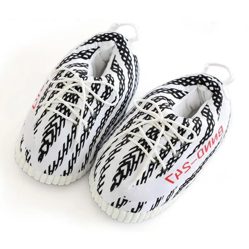 Толстые Нескользящие тапочки Yeezi для мужчин и женщин теплые домашние из