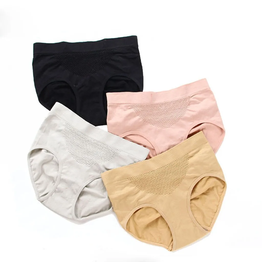 Женское сексуальное нижнее белье Однотонные трусы Мягкое повседневное дышащее