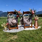 Г-н и миссис деревянный стул знак, невеста и жених стул баннер Сделай Сам свадебное украшение для помолвки Свадебная вечеринка принадлежности