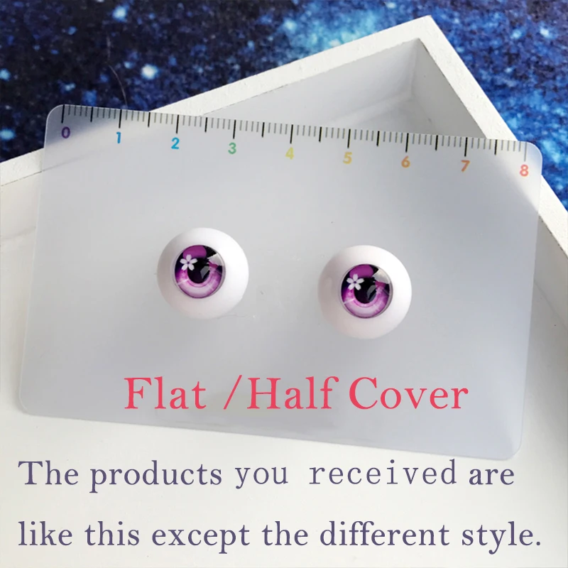 Глаза кукольные полноразмерные с металлическим эффектом 10-22 мм в форме сердца