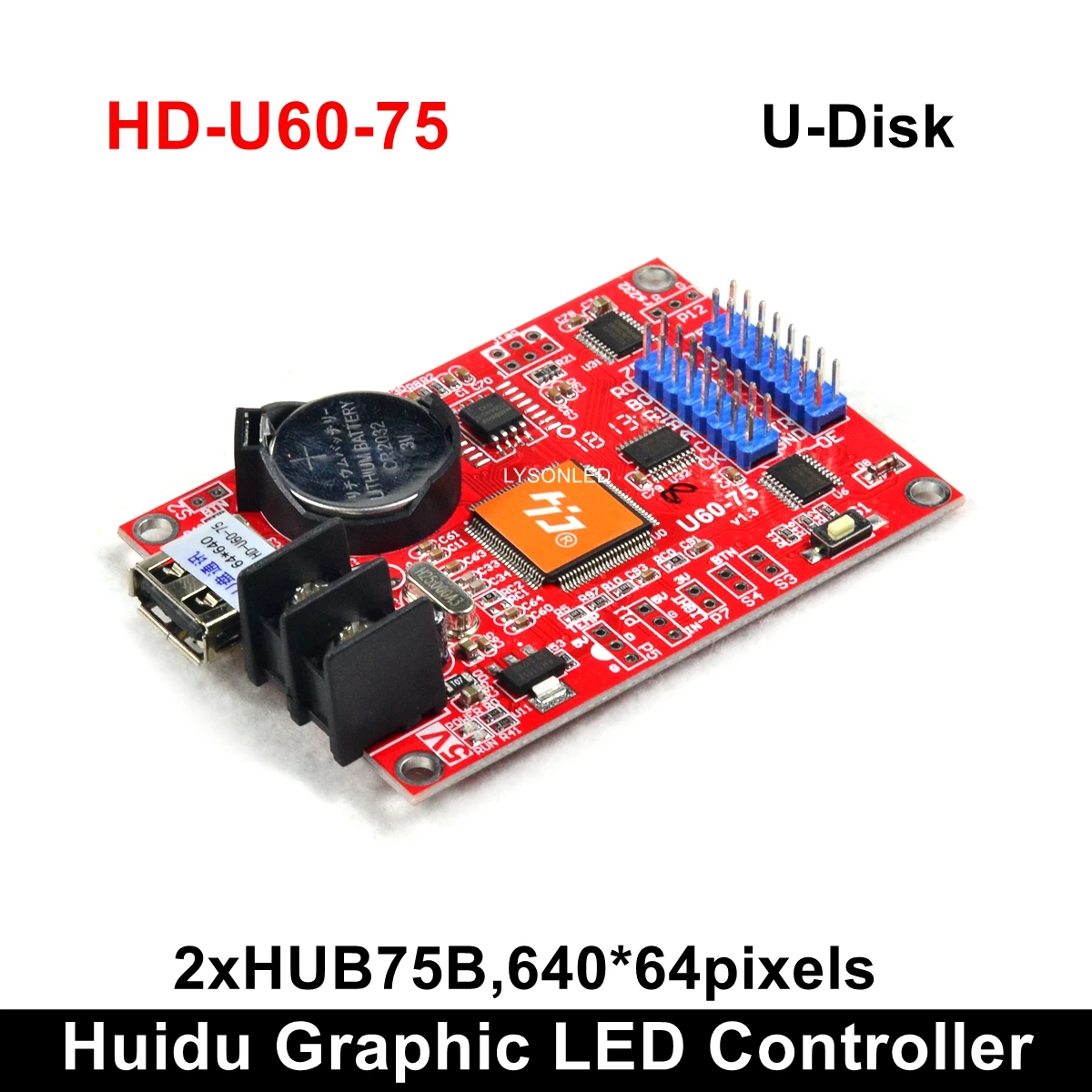 HD U60 75 (2x порты Hub75B) небольшой Графический светодиодный модуль управления