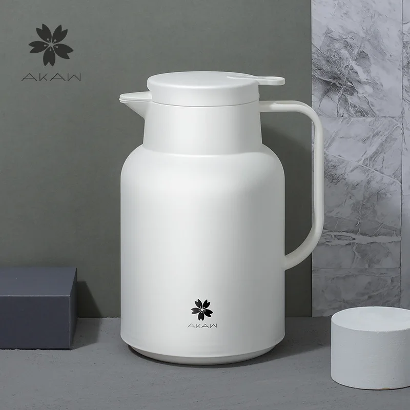 Термос кофейник бытовой термос большой емкости портативный стеклянный с