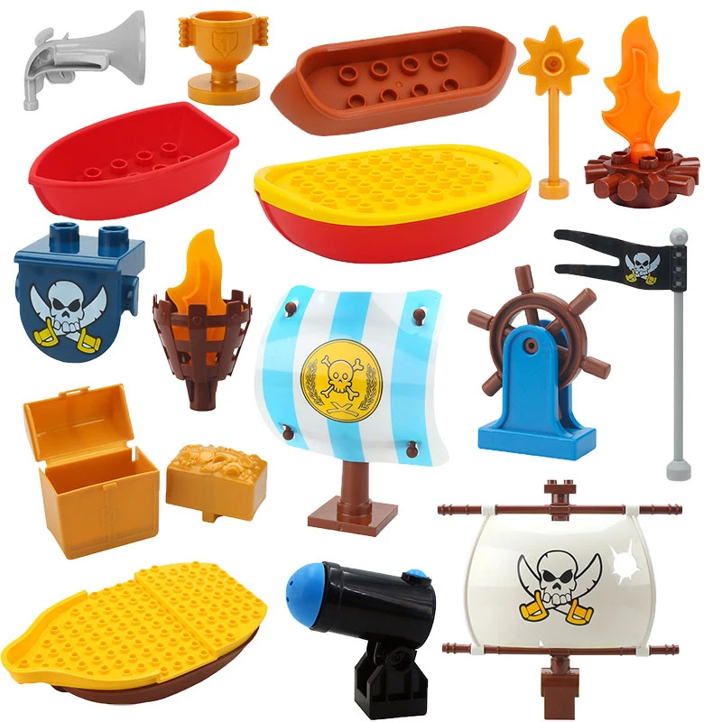 Конструктор большой размер аксессуары для серии пиратских войн лошадь паром